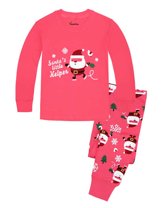 Girls' long-sleeved pajamas 