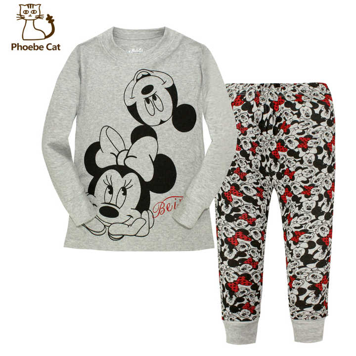 Girls' long-sleeved pajamas 