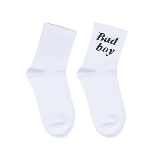 KT3-B619 Children's 100% Cotton White School Boy Socks for Kids 
