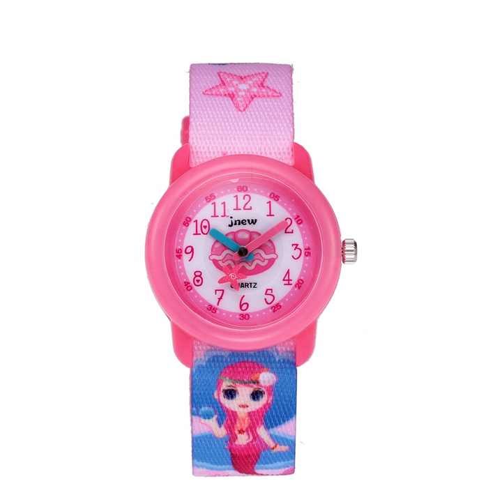 Waterproof 3D Cartoon Mermaid Quartz Watch 