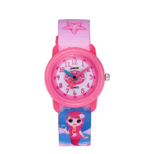 Waterproof 3D Cartoon Mermaid Quartz Watch 