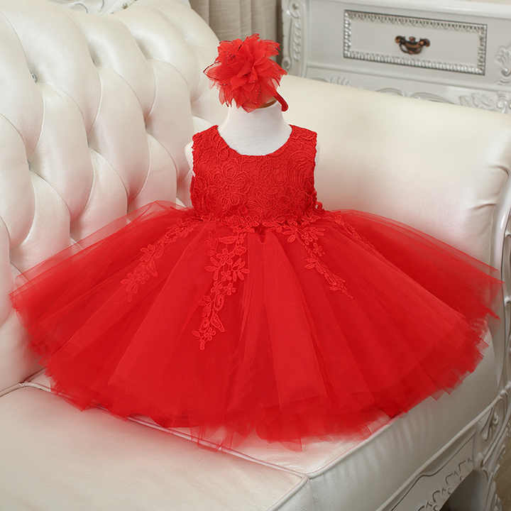 Ruffle Toddler Flower Girl Frocks - White Tulle Party Dress