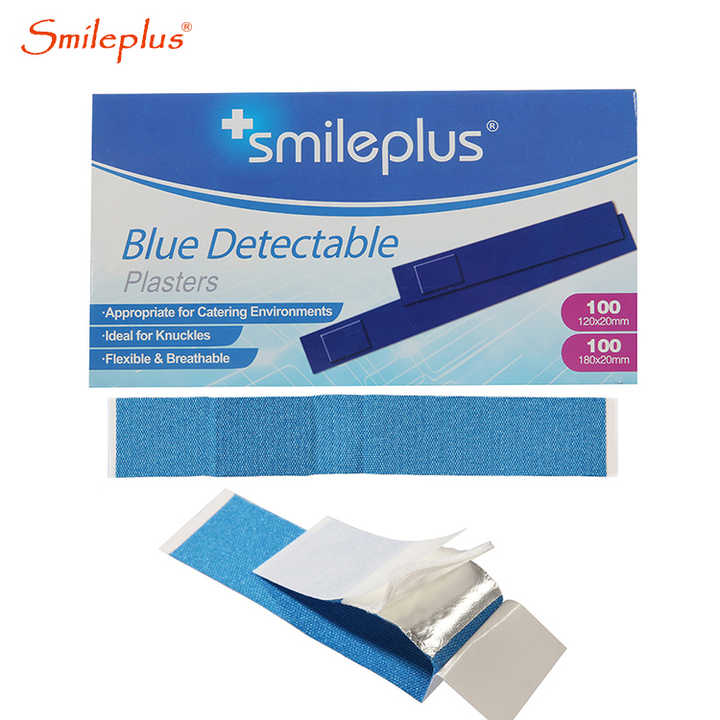 HY6318 الأزرق كشف الإصبع مطاطا النسيج الجص HY6318 Blue Finger Detection Elastic Fabric Plaster