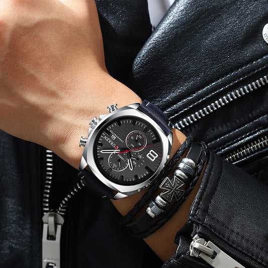 Men's Watches Top Brand Business Date Quartz Watch 