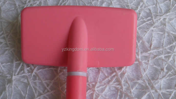 Pink Plastic Handle Pet Dog Cat Animal Cleaning Brush 