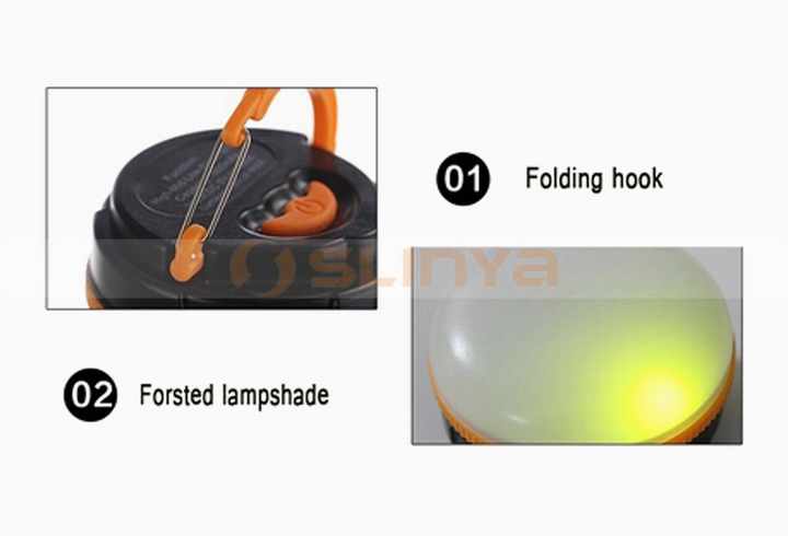 Outdoor Fishing Portable 3 LED Magnetic Camping Tent Small Camping Beach Handbag Lantern Light Lamp 