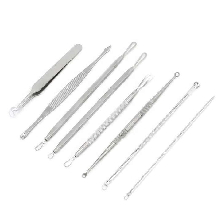 8pcs Facial Blackhead Acne Needles 