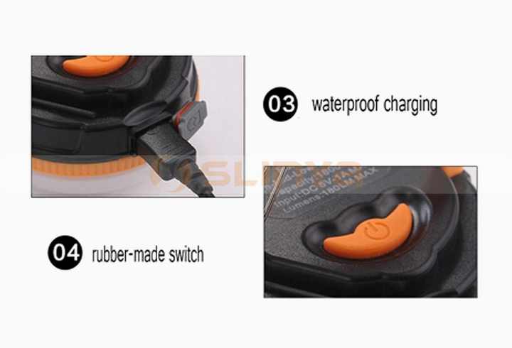 Outdoor Fishing Portable 3 LED Magnetic Camping Tent Small Camping Beach Handbag Lantern Light Lamp 