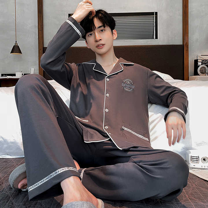 Winter, nighty designs, cotton pajamas for men. 