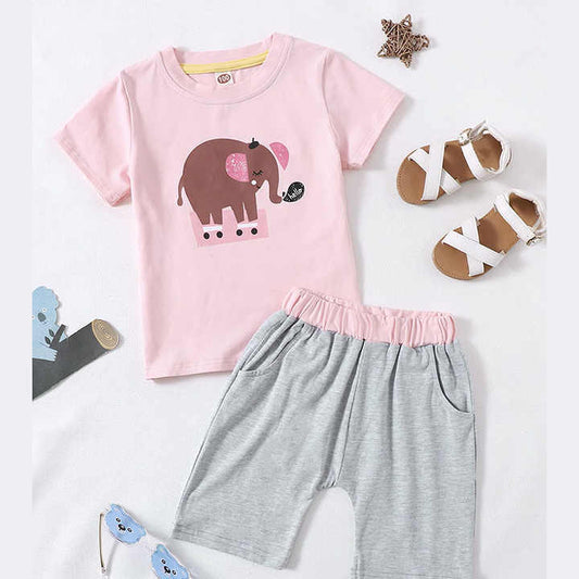 Long sleeve pink cotton pajamas