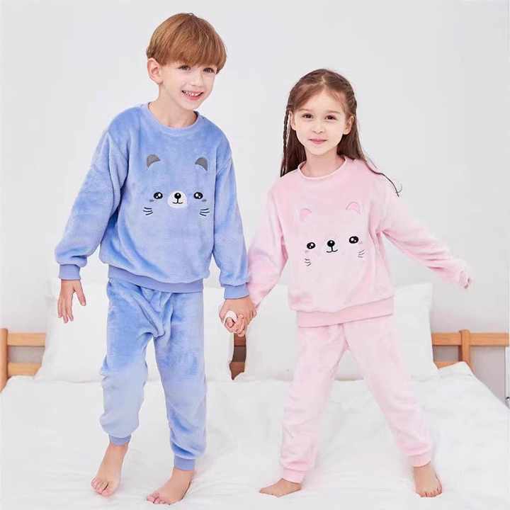 Long sleeve winter pajamas set 