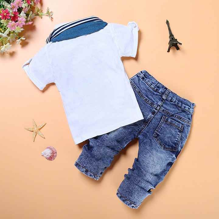 Boys' Pants Baby Boy Clothes + Scarf + Jeans 3 Piece Outfits 