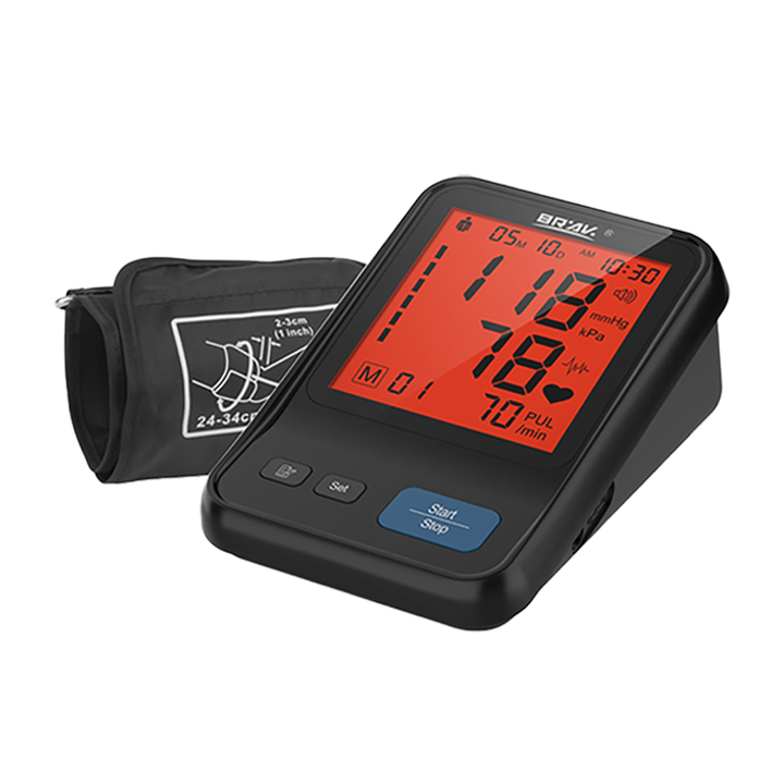 مقياس ضغط الدم الرقمي المحمول جهاز قياس . Portable Digital Blood Pressure Monitor Upper Arm Blood