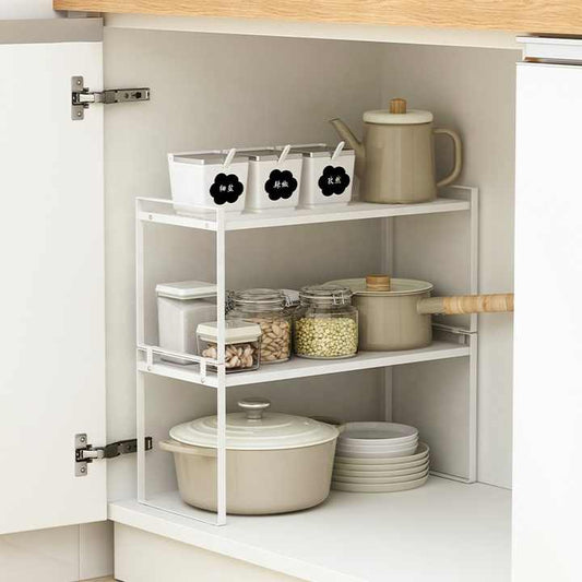 Stackable Home Utensil Cabinet Organizer for Kitchen Storage 