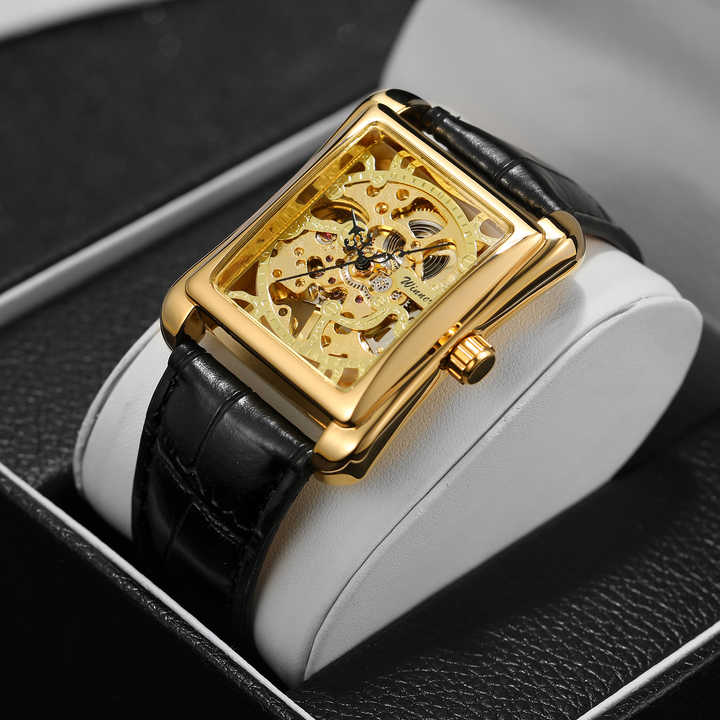 Winner 2024 Luxury Men's Leather Strap Watch 