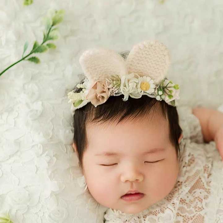Newborn Photography Props, Handmade Headwear, Baby Supplies, Bunny Hairpin, Hair Clip, Photo Props, Headwearمستلزمات أطفال حديثي الولادة للتصوير الفوتوغرافي ، أغطية رأس يدوية ، مستلزمات أطفال ، دبوس شعر أرنب ، دبوس شعر ، إكسسوارات صور ، أغطية رأس