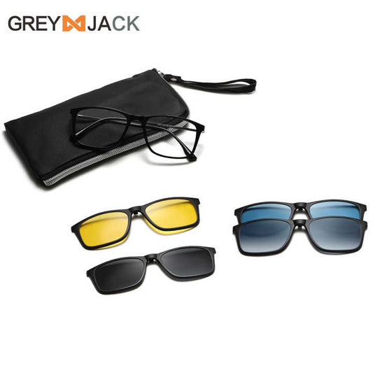 Rectangular glasses with magnets 