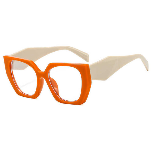 Women's Glasses, Candy Color Polygon Anti-Blue Light Classic New Fashion Transparent Plastic Glasses, Women's Glasses 