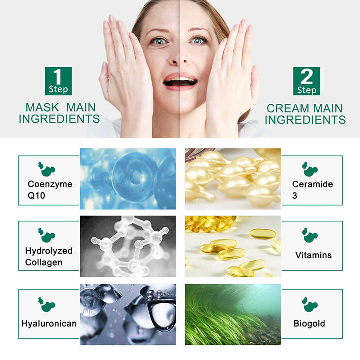 اطقم العنايه - قناع الوجه المرطب والمبيض بفيتامين