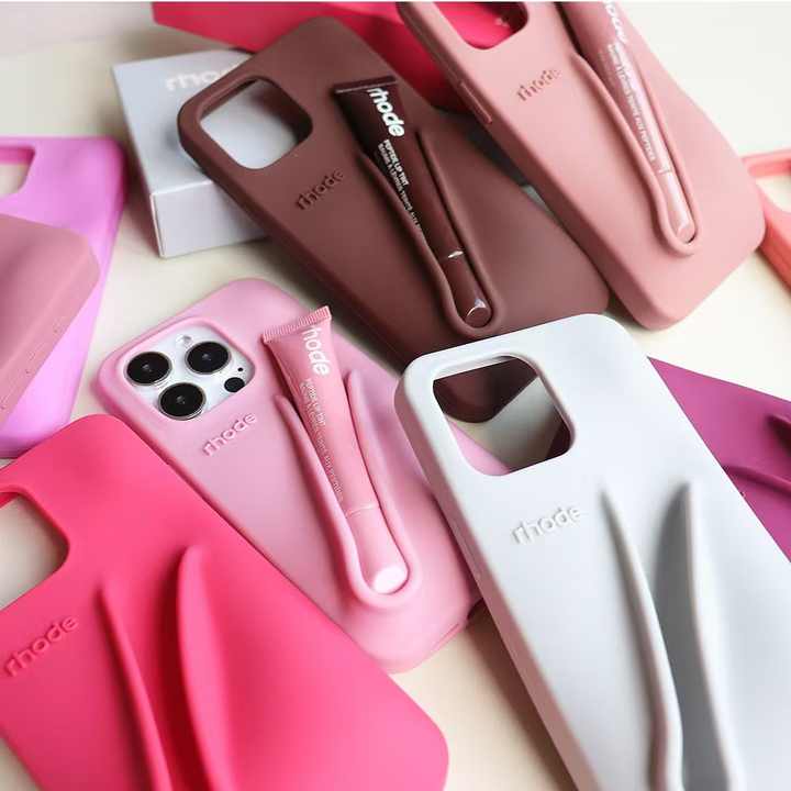 أحمر شفاه صديق للمكياج من rode Hayley مع شعار ملمع شفاه صندوق لهاتف iPhone 11 12 13 14 15 16 Pro MaxRode