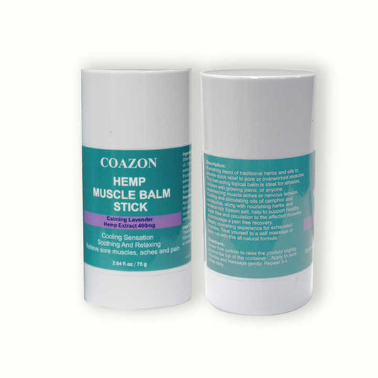 Body Hemp Oil Muscle Soreness Balm Stick Cooling Natural Ingredients, Refreshing, Itching Relief 