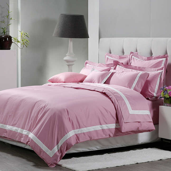 French Style Flat Sheet for Hotel Plain White Linen Hotel Bedding Queen King Size for Five Star Hotel 