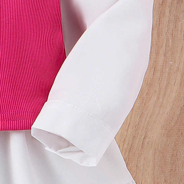 فستان بنات خريفي أبيض