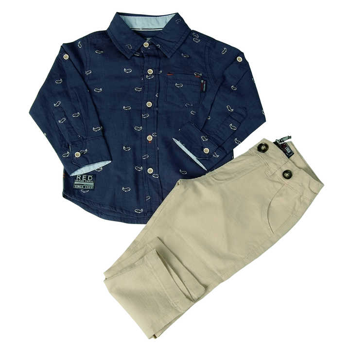 Boys' pants with a stylish shirt 