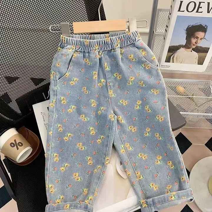 Jacket Pants Two-Piece - Floral Denim Jacket and Pants, Casual Jacket 