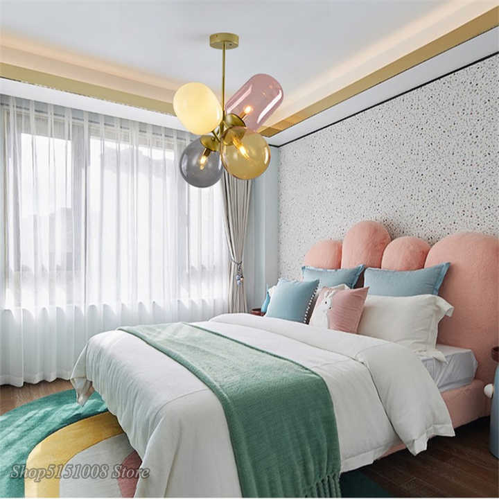 Glass pendant lamp for room 
