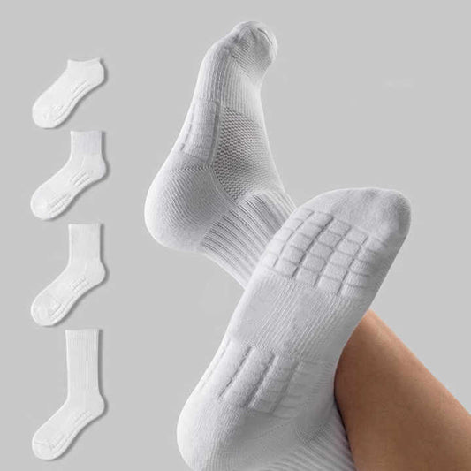 جوارب تنس بشعار مخصص للصالة الرياضية لطاقم منتصف الطاقم بلون واحد كاحل رياضي Custom Logo Gym Tennis Socks Mid Crew Solid Color Athletic Ankle