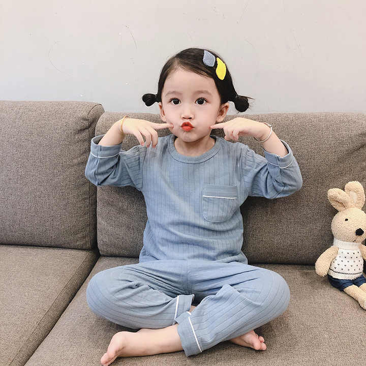 طقم بيجامة كم طويل