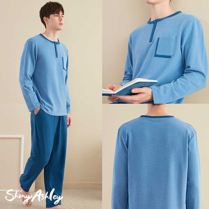 بيجامات رجالية دافئة للخريف والشتاء، ملابس نوم . Men's Warm Autumn Winter Pajamas