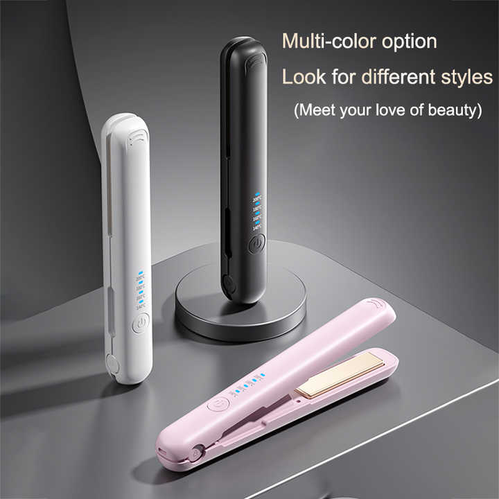 مكواة فرد وتجعيد الشعر - Cordless Hair Straightener and Curler