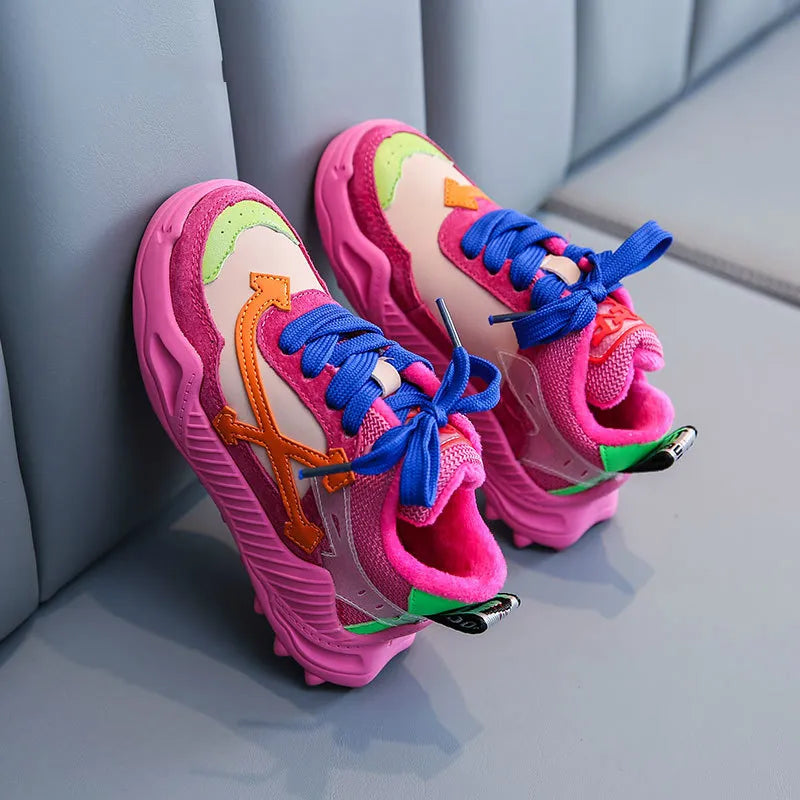 Girls' lace-up sneakers 