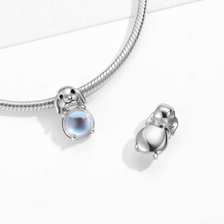 Rabbit Charm Authentic 925 Sterling Silver - Short Ear Rabbit Charm 