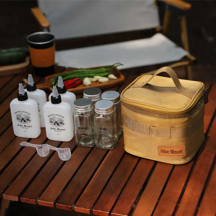 Portable Camping Spice Kit, Spice Bottle Set, Fabric Spice 