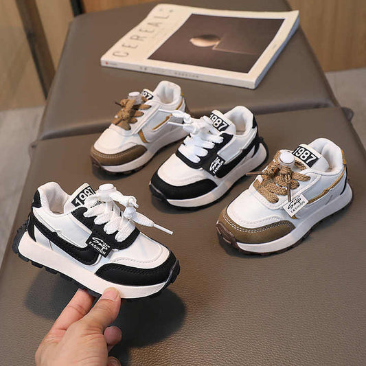Fashion Toddler Running Shoes Casual Flats Lace-up 