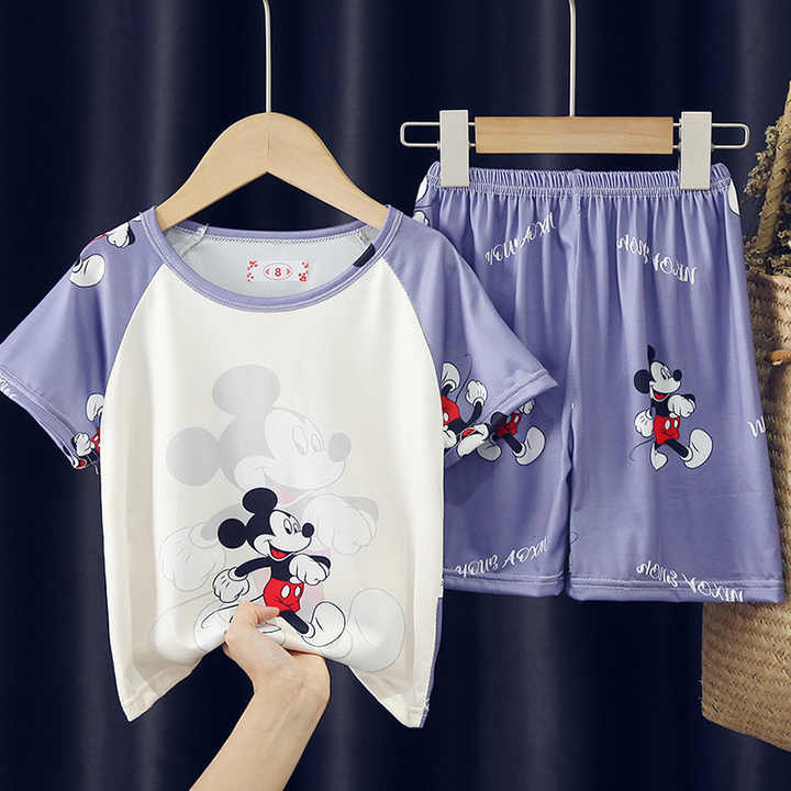 Girls' long-sleeved pajama set 