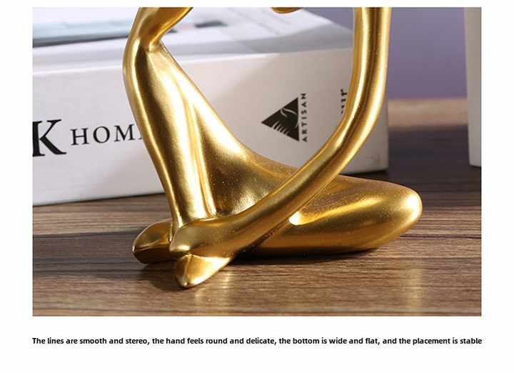 Small Abstract Statue for Bedroom Home Decor Creative Design Modern Luxury Style Entrance Decoration Resin Craft Model 