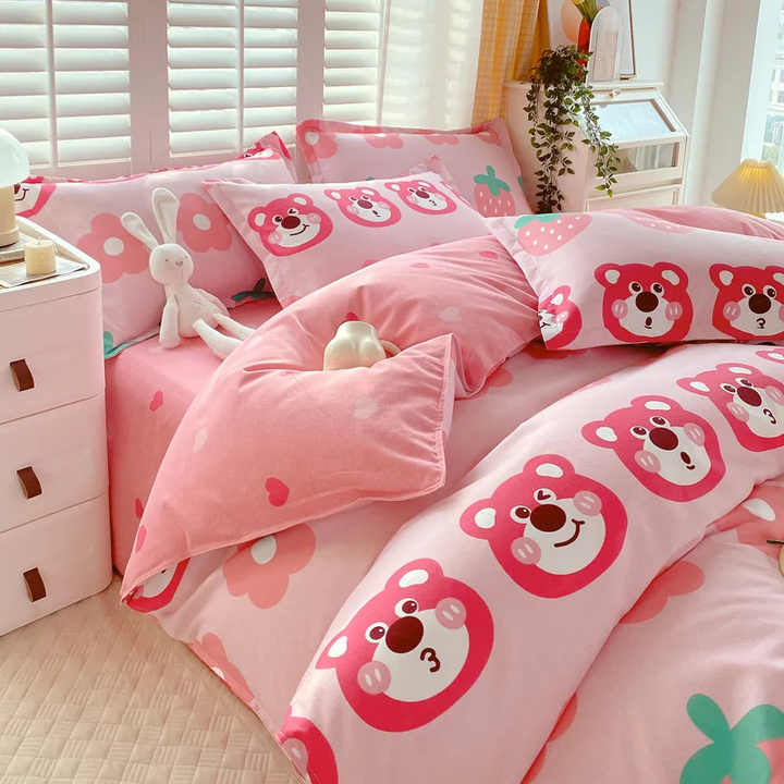 Skin-friendly quilted cotton students quilt set 4-piece set 