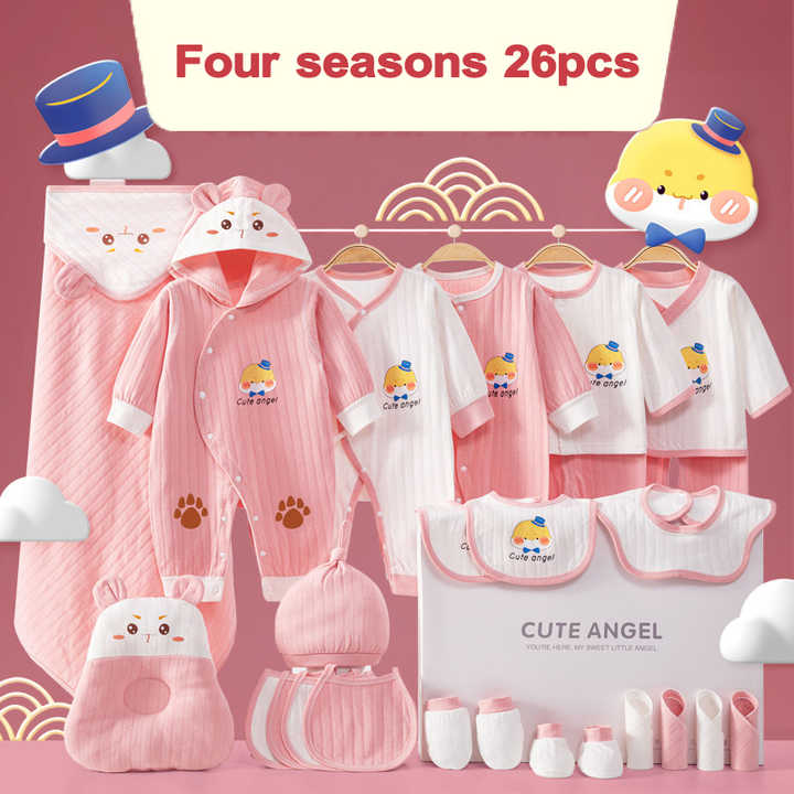 Custom Cotton Newborn Baby Clothes Sets, Boxless Baby Clothes Sets 22, 24 or 26 Newborn Baby 