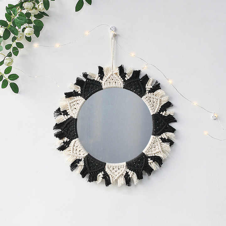 Handwoven flowing macrame decor, hanging decor. 
