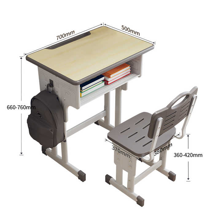 Height Adjustable Kids Study Table and Chair 