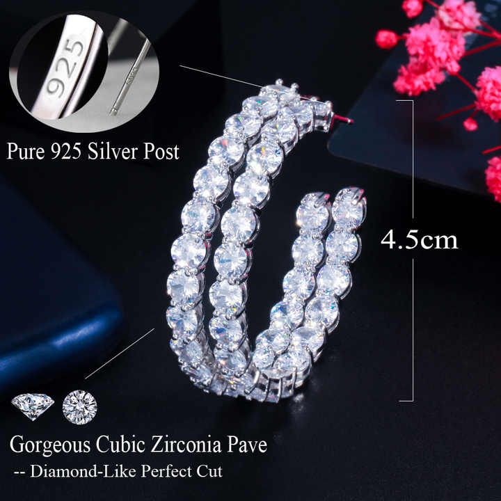 hoop earrings with zirconia 
