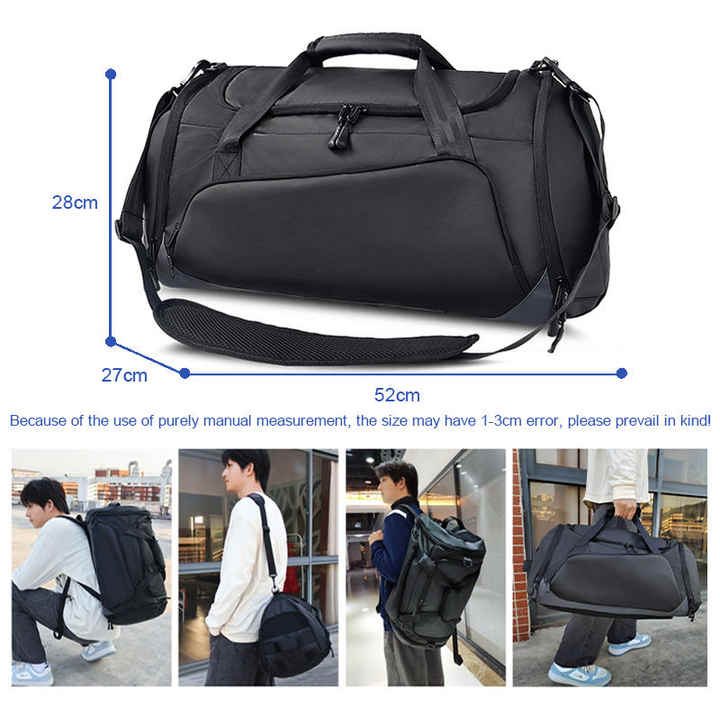 حقائب سفر رياضية كبيرة من  مقاومة للماء مزودة بسحاب إغلاق