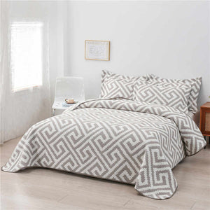 Geometric Yarn Dyed Bedspread 3 Piece Warm 