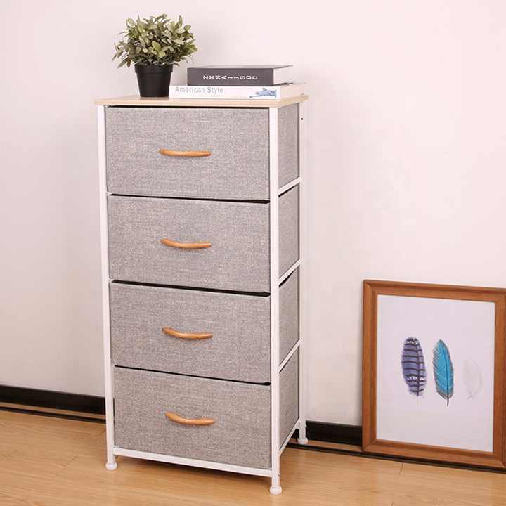 Drawers Dresser Storage Tower برج تخزين أدراج عمودي مكون من 4 طبقات
