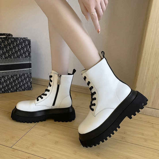 Women's Thick Warm Side Zipper Boots 