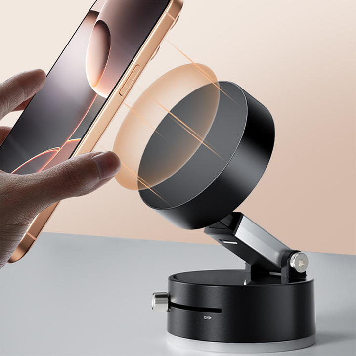 Double Sided Magnetic Suction Glass Car Phone Holder 